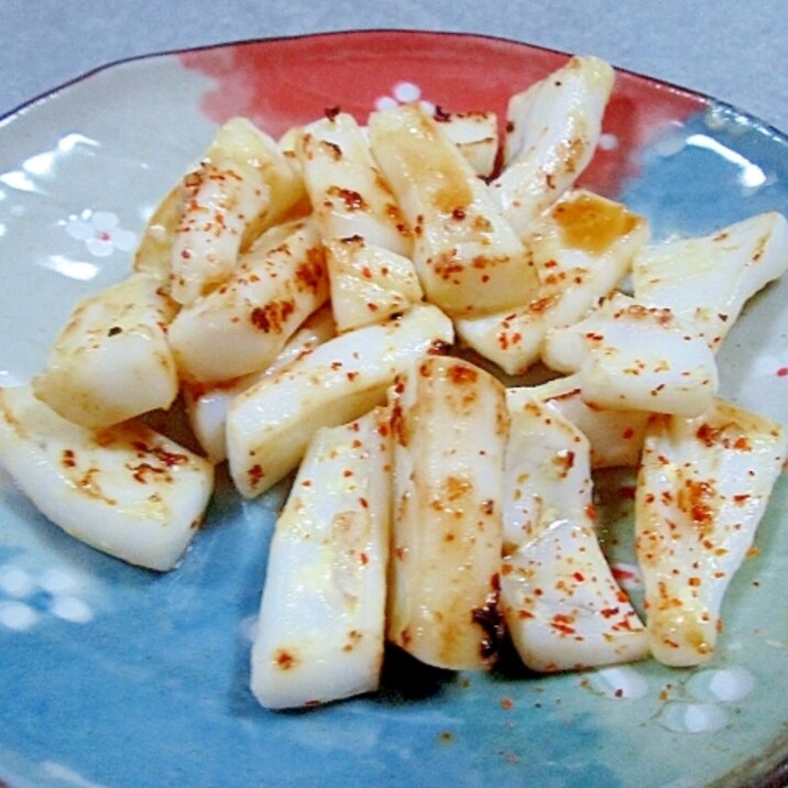 イカのマヨネーズ炒め七味をかけたらTヤン流